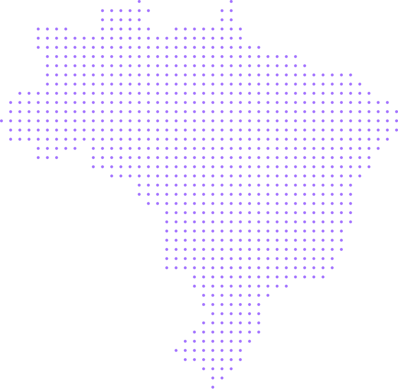 Mapa tracejado do Brasil